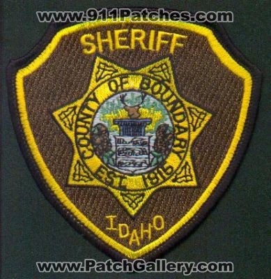 Boundary County Sheriff
Thanks to EmblemAndPatchSales.com for this scan.
Keywords: idaho
