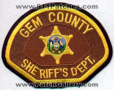 Gem County Sheriff's Dept
Thanks to EmblemAndPatchSales.com for this scan.
Keywords: idaho sheriffs department