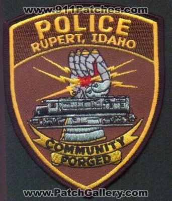 Rupert Police
Thanks to EmblemAndPatchSales.com for this scan.
Keywords: idaho