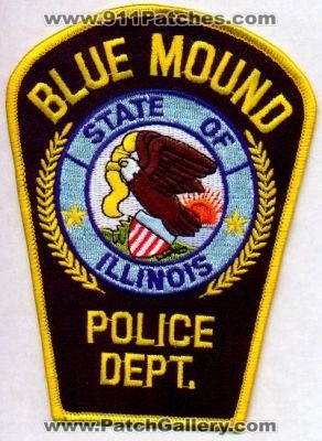 Blue Mound Police Dept
Thanks to EmblemAndPatchSales.com for this scan.
Keywords: illinois department