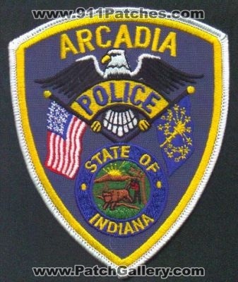 Arcadia Police
Thanks to EmblemAndPatchSales.com for this scan.
Keywords: indiana