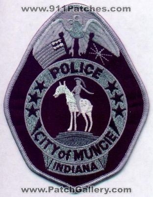 Muncie Police
Thanks to EmblemAndPatchSales.com for this scan.
Keywords: indiana city of