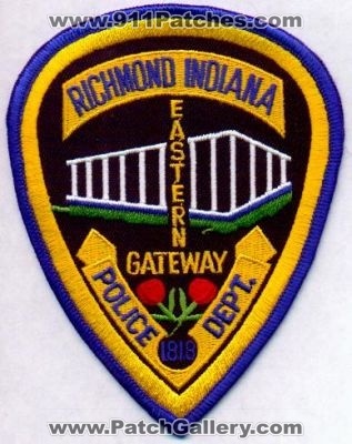 Richmond Police Dept
Thanks to EmblemAndPatchSales.com for this scan.
Keywords: indiana department