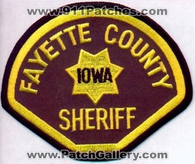 Fayette County Sheriff
Thanks to EmblemAndPatchSales.com for this scan.
Keywords: iowa