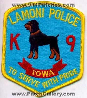 Lamoni Police K-9
Thanks to EmblemAndPatchSales.com for this scan.
Keywords: iowa k9
