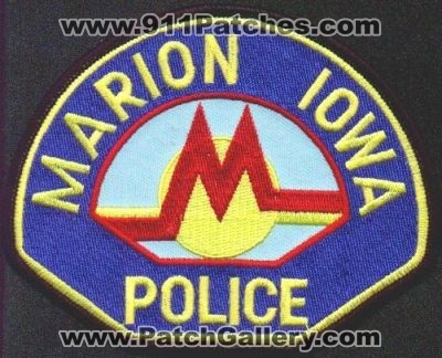 Marion Police
Thanks to EmblemAndPatchSales.com for this scan.
Keywords: iowa