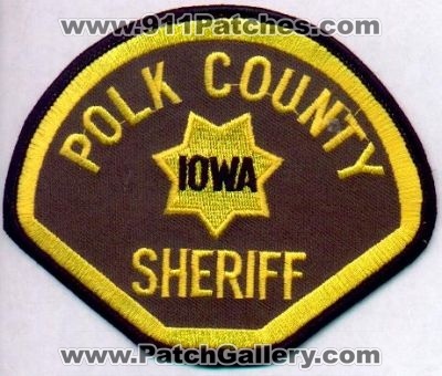 Polk County Sheriff
Thanks to EmblemAndPatchSales.com for this scan.
Keywords: iowa