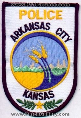 Arkansas City Police
Thanks to EmblemAndPatchSales.com for this scan.
Keywords: kansas