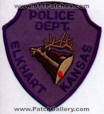 Elkhart Police Dept
Thanks to EmblemAndPatchSales.com for this scan.
Keywords: kansas department