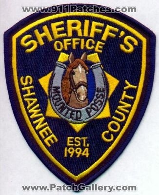 Shawnee County Sheriff's Office Mounted Posse
Thanks to EmblemAndPatchSales.com for this scan.
Keywords: kansas sheriffs