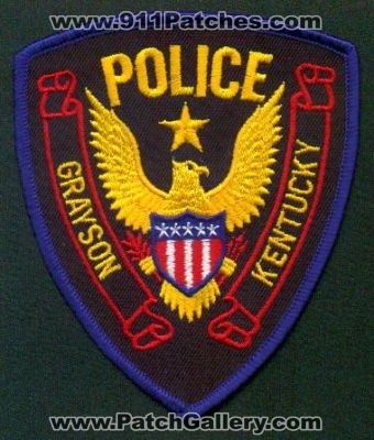 Grayson Police
Thanks to EmblemAndPatchSales.com for this scan.
Keywords: kentucky