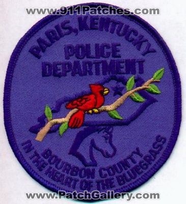 Paris Police Department
Thanks to EmblemAndPatchSales.com for this scan.
Keywords: kentucky