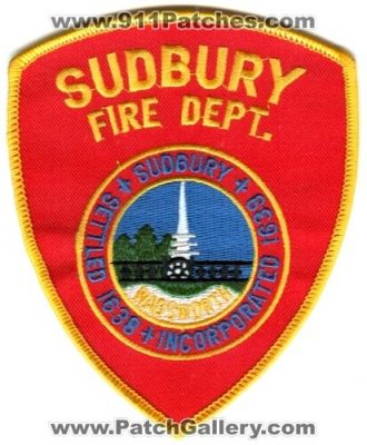 Sudbury Fire Department (Massachusetts)
Scan By: PatchGallery.com
Keywords: dept.