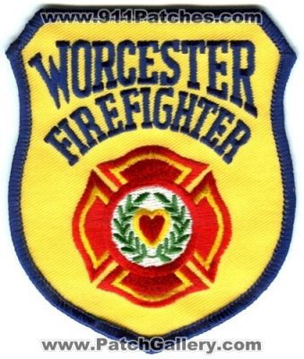 Massachusetts Worcester Firefighter MA Fire Dept Patch