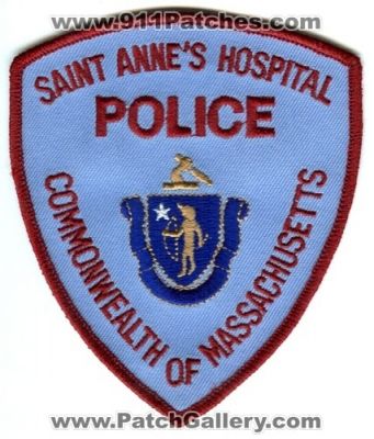 Saint Anne's Hospital Police (Massachusetts)
Scan By: PatchGallery.com
Keywords: st commonwealth of