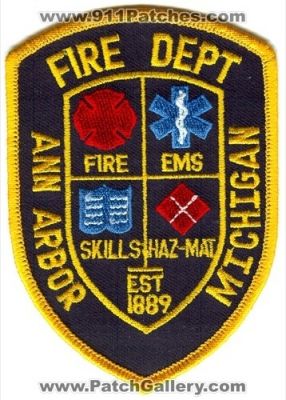 Ann Arbor Fire Department (Michigan)
Scan By: PatchGallery.com
Keywords: dept ems skills haz-mat hazmat