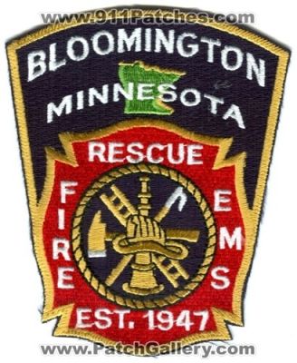 Bloomington Fire Rescue EMS (Minnesota)
Scan By: PatchGallery.com
