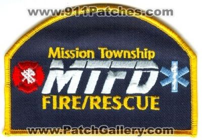 Mission Township Fire Rescue Department Patch (Kansas)
Scan By: PatchGallery.com
Keywords: twp. mtfd dept.