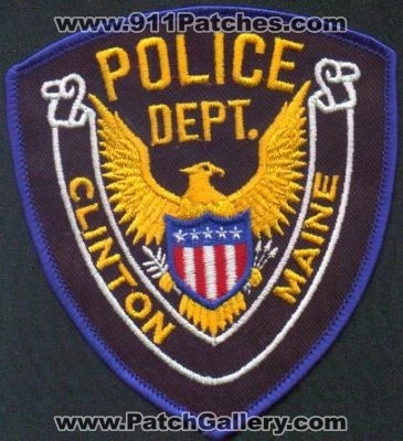 Clinton Police Dept
Thanks to EmblemAndPatchSales.com for this scan.
Keywords: maine department