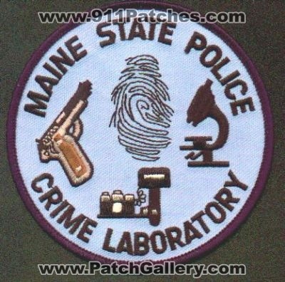 Maine State Police Crime Laboratory
Thanks to EmblemAndPatchSales.com for this scan.
