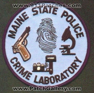 Maine State Police Crime Laboratory
Thanks to EmblemAndPatchSales.com for this scan.
