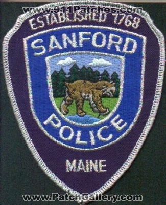 Sanford Police
Thanks to EmblemAndPatchSales.com for this scan.
Keywords: maine