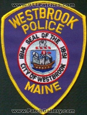 Westbrook Police
Thanks to EmblemAndPatchSales.com for this scan.
Keywords: maine city of