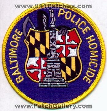 Baltimore Police Homicide
Thanks to EmblemAndPatchSales.com for this scan.
Keywords: maryland