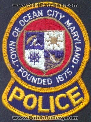 Ocean City Police
Thanks to EmblemAndPatchSales.com for this scan.
Keywords: maryland town of