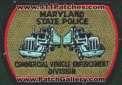 Maryland State Police Commercial Vehicle Enforcement Division
Thanks to EmblemAndPatchSales.com for this scan.
