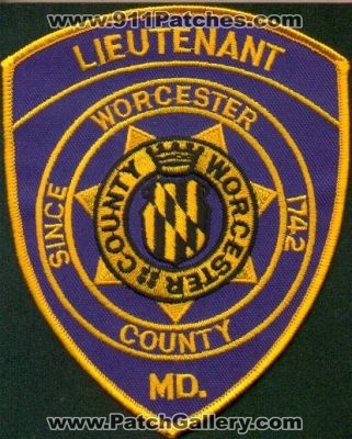 Worcester County Sheriff Lieutenant
Thanks to EmblemAndPatchSales.com for this scan.
Keywords: maryland