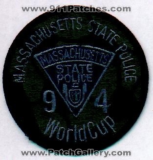 Massachusetts State Police 94 World Cup
Thanks to EmblemAndPatchSales.com for this scan.
Keywords: soccer