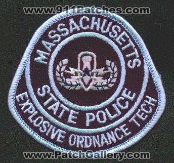 Massachusetts State Police Explosive Ordnance Tech
Thanks to EmblemAndPatchSales.com for this scan.
Keywords: technician