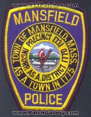 Mansfield Police
Thanks to EmblemAndPatchSales.com for this scan.
Keywords: massachusetts town of