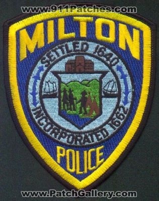 Milton Police
Thanks to EmblemAndPatchSales.com for this scan.
Keywords: massachusetts
