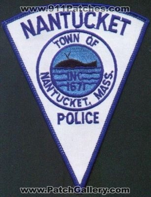 Nantucket Police
Thanks to EmblemAndPatchSales.com for this scan.
Keywords: massachusetts town of