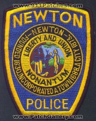 Newton Police
Thanks to EmblemAndPatchSales.com for this scan.
Keywords: massachusetts