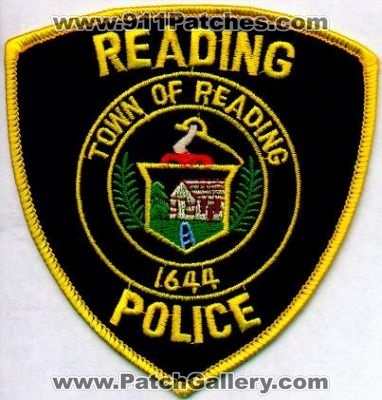 Reading Police
Thanks to EmblemAndPatchSales.com for this scan.
Keywords: massachusetts town of