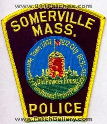 Somerville Police
Thanks to EmblemAndPatchSales.com for this scan.
Keywords: massachusetts
