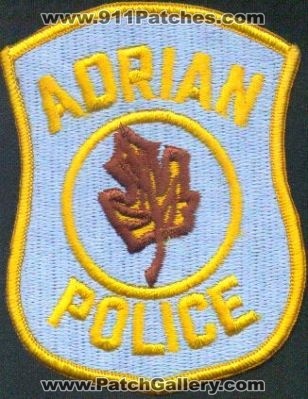 Adrian Police
Thanks to EmblemAndPatchSales.com for this scan.
Keywords: michigan
