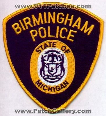 Birmingham Police
Thanks to EmblemAndPatchSales.com for this scan.
Keywords: michigan