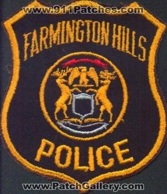 Farmington Hills Police
Thanks to EmblemAndPatchSales.com for this scan.
Keywords: michigan