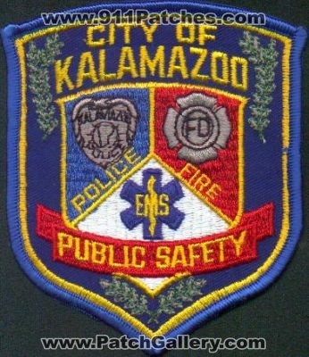 Kalamazoo Fire EMS Police Public Safety (Michigan)
Thanks to EmblemAndPatchSales.com for this scan.
Keywords: city of dps