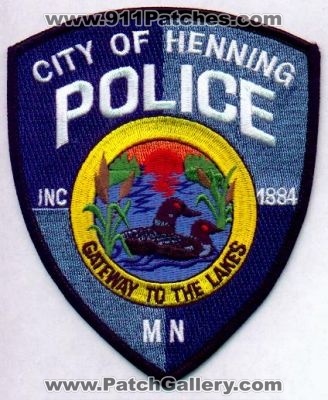 Henning Police
Thanks to EmblemAndPatchSales.com for this scan.
Keywords: minnesota city of