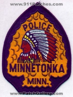 Minnetonka Police
Thanks to EmblemAndPatchSales.com for this scan.
Keywords: minnesota