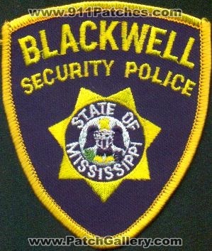 Blackwell Security Police
Thanks to EmblemAndPatchSales.com for this scan.
Keywords: mississippi