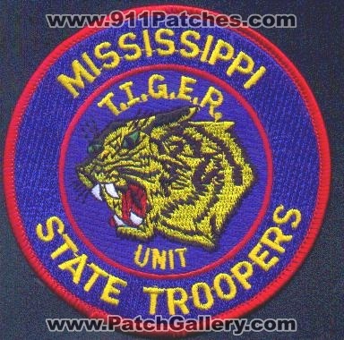 Mississippi State Troopers T.I.G.E.R. Unit
Thanks to EmblemAndPatchSales.com for this scan.
Keywords: police tiger