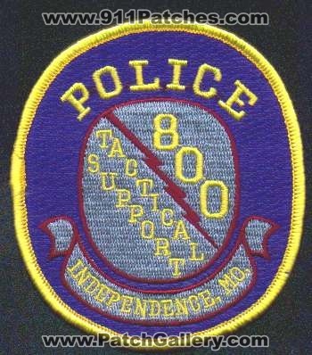 Independence Police Tactical Support
Thanks to EmblemAndPatchSales.com for this scan.
Keywords: missouri 800