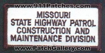 Missouri State Highway Patrol Construction and Maintenance Division
Thanks to EmblemAndPatchSales.com for this scan.
Keywords: police