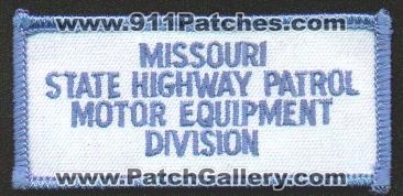 Missouri State Highway Patrol Motor Equipment Division
Thanks to EmblemAndPatchSales.com for this scan.
Keywords: police